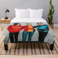 Waterparks-inspired plush blanket featuring the band's logo and aesthetic