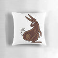 Watership Down inspired El-Ahrairah, Prince of the Rabbits fan art design printed on a comfortable pillow.