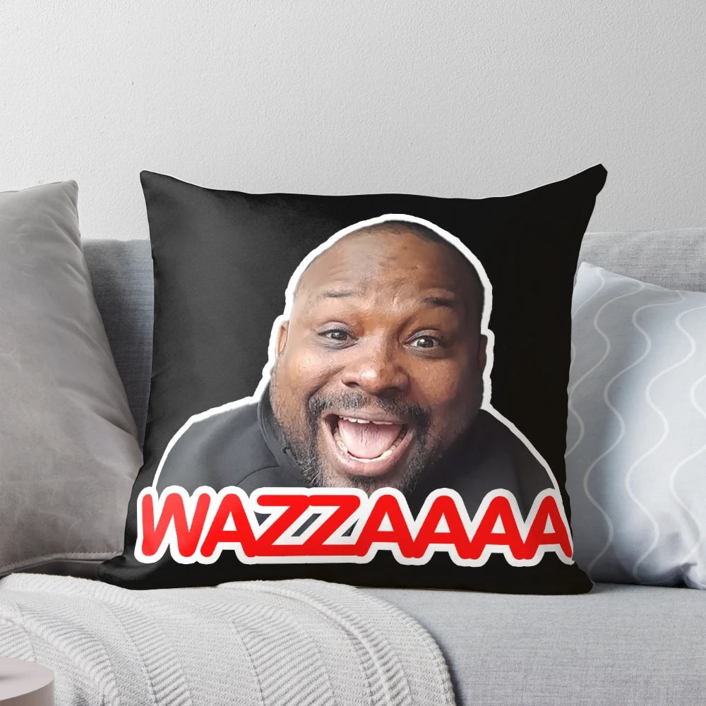 Whimsical Don Pollo Pillow featuring the iconic "Wazzaaa" meme, perfect for Ohio king fans.