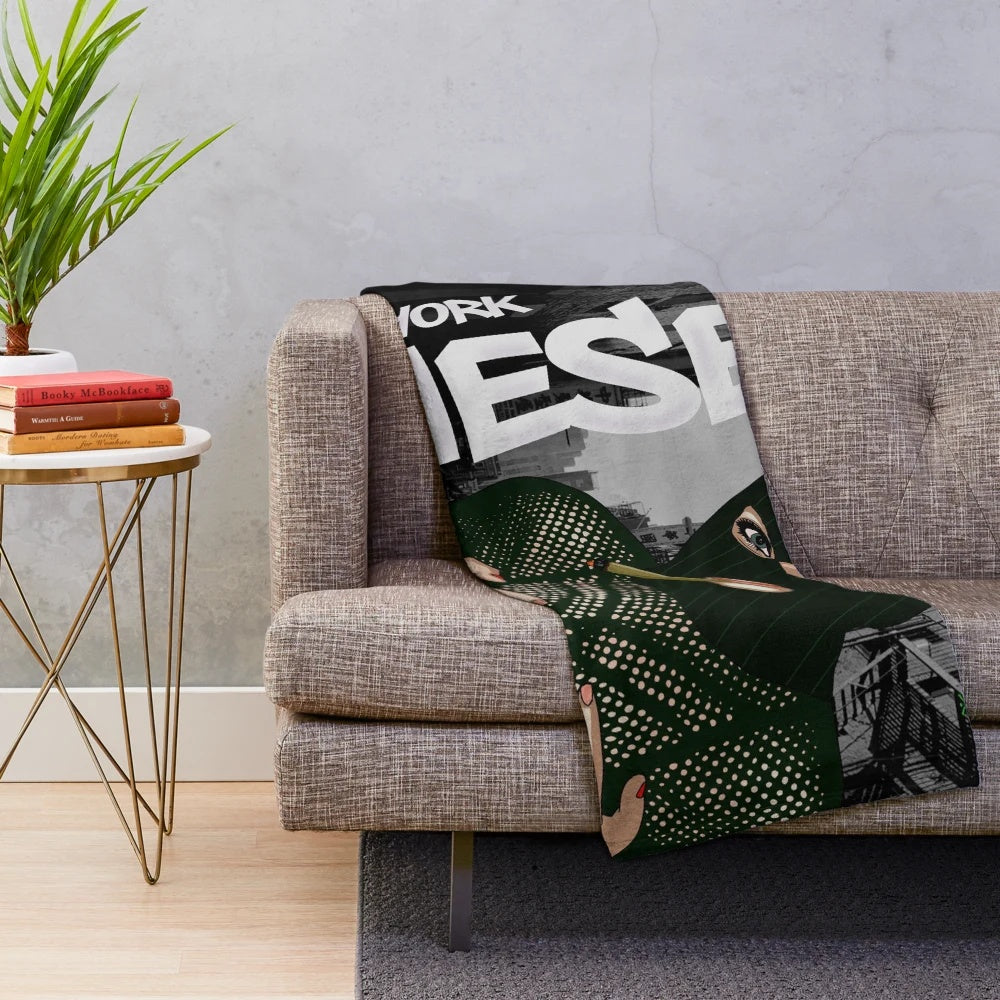New York Diesel cannabis strain inspired plush blanket with bold marijuana leaf graphic