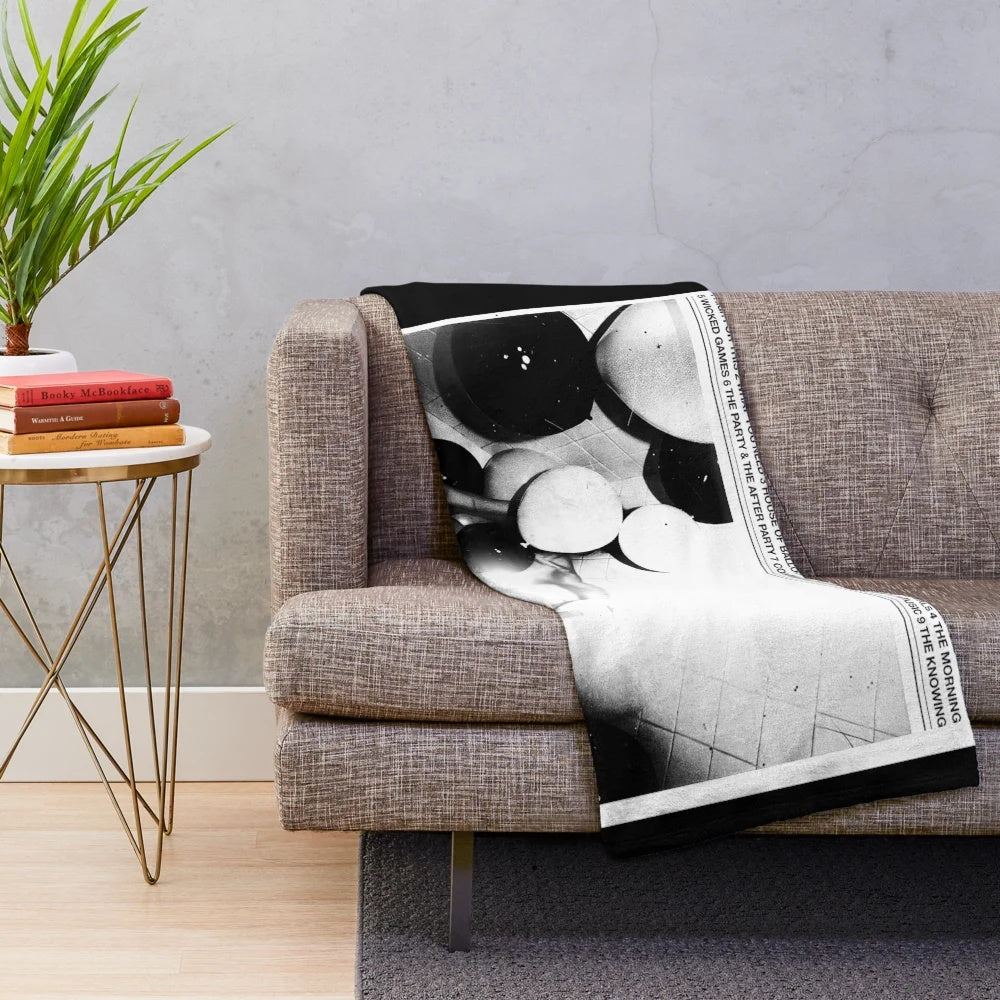The Weeknd-inspired plush blanket with graphic design
