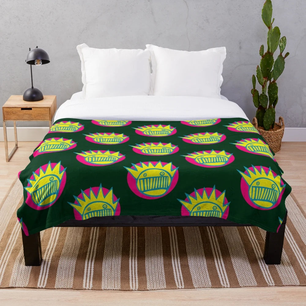 Ween-inspired plush blanket with boognish design