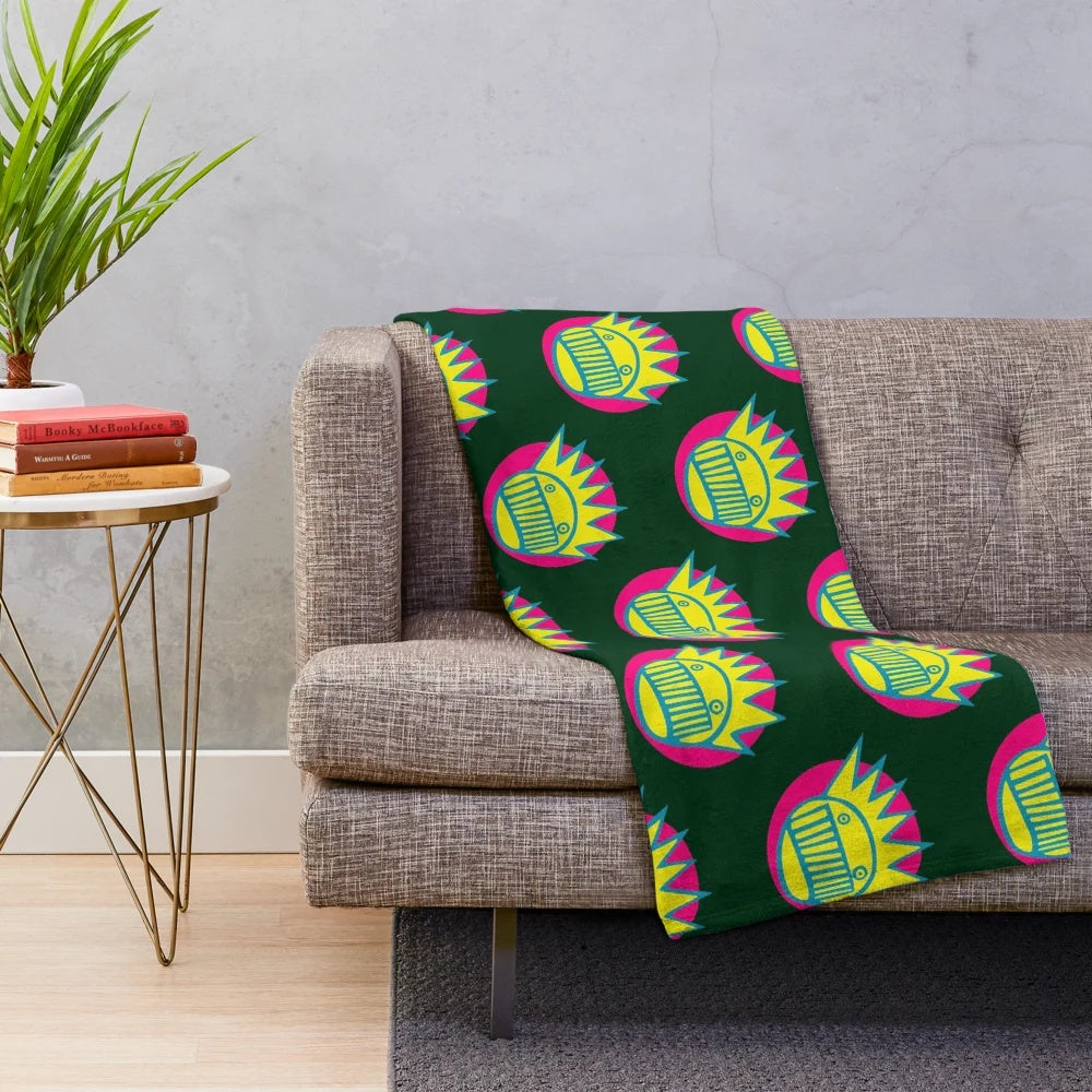 Ween-inspired plush blanket with boognish design