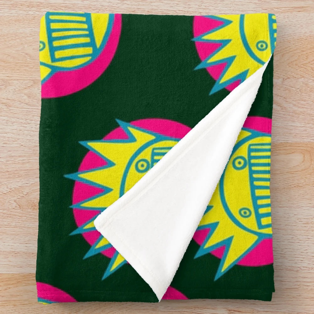 Ween-inspired plush blanket with boognish design