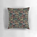 Colorful Boognish pattern pillow featuring the iconic Ween logo
