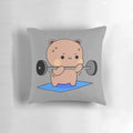 Soft, cuddly pillow featuring the athletic cartoon character Dudu the Brownie Bear