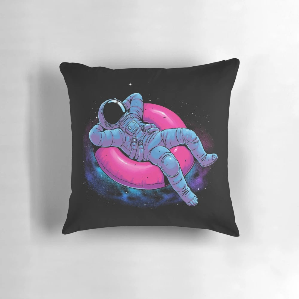 Floating Dream Pillow with Nebula, Stars, and Astronaut Design