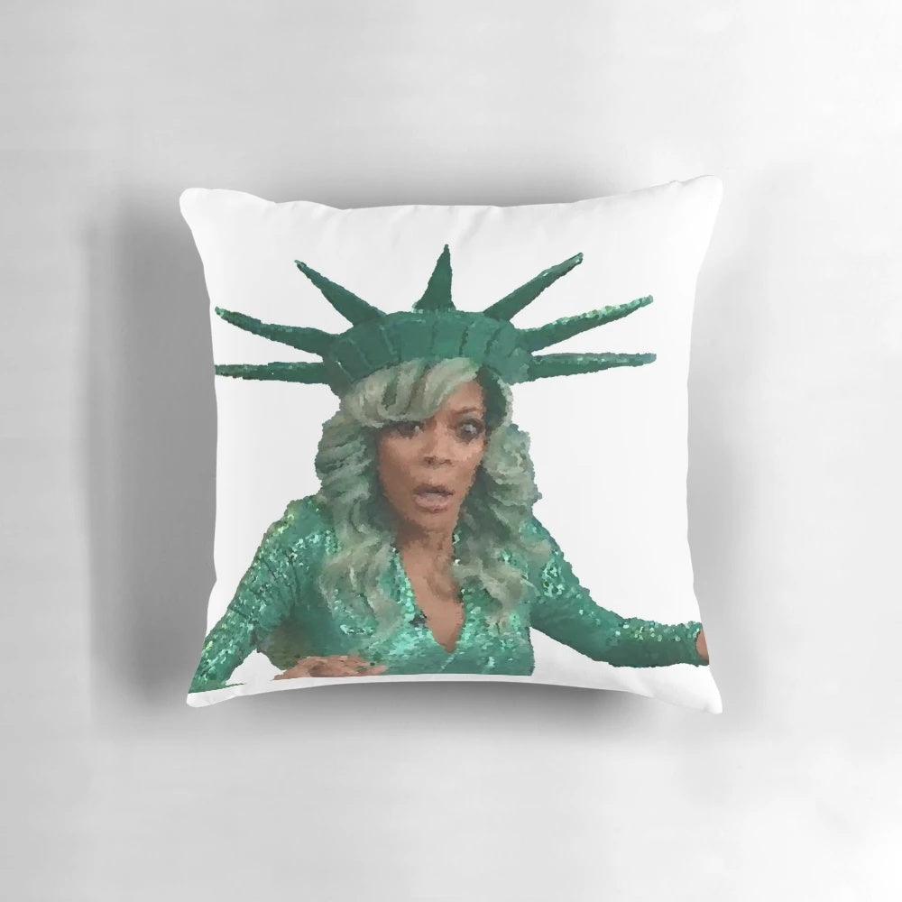 Wendy Williams Fainting Incident Pillow with Vectorized Design