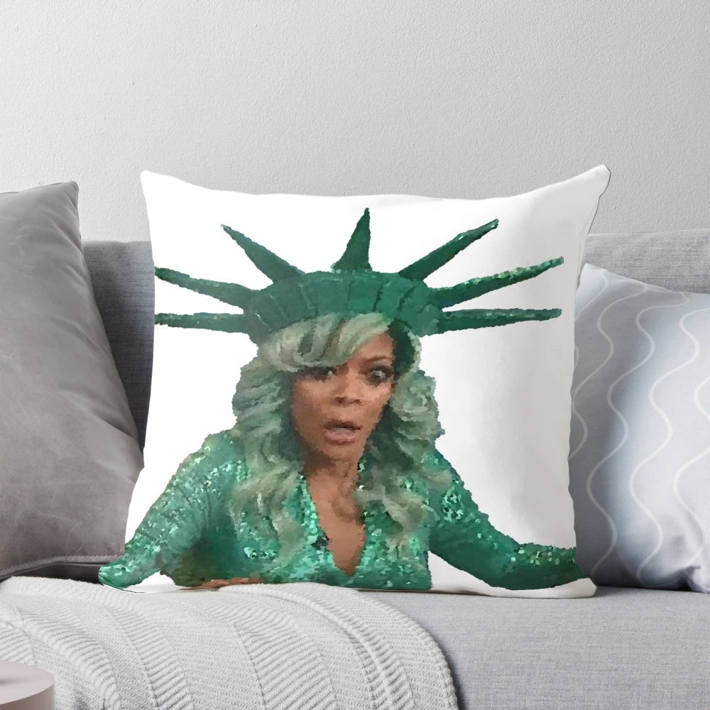 Wendy Williams Fainting Incident Pillow with Vectorized Design