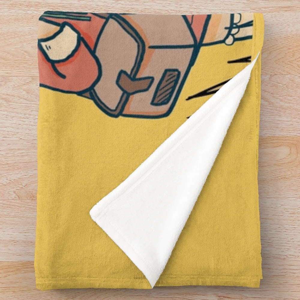 Wes Anderson inspired moonrise kingdom art plush blanket