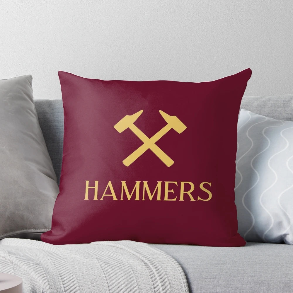 Hammers Gold Pillow featuring the West Ham Football Club logo