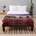 Westlife-inspired plush blanket with band members and tour dates