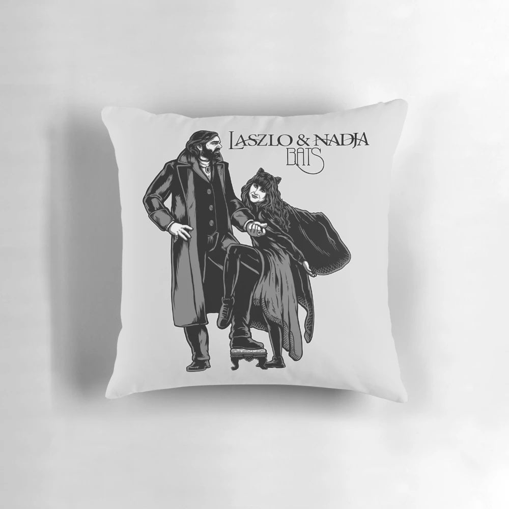 Laszlo & Nadja album cover Pillow from the TV series What We Do in the Shadows