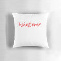 A red and white decorative whatever pillow, a stylish home accessory.