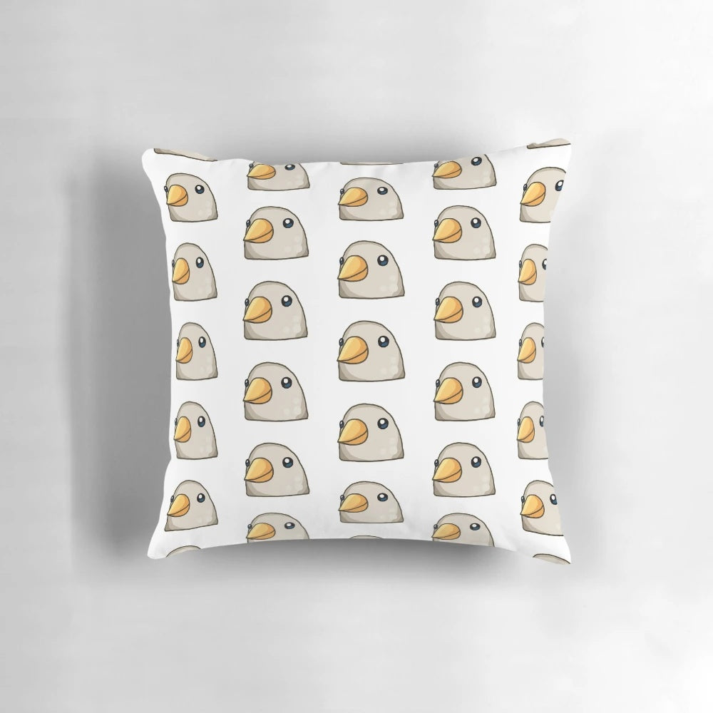 Whatsapp emoji bird pillow, a plush and cozy home accessory featuring a bird design