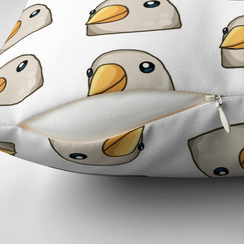Whatsapp emoji bird pillow, a plush and cozy home accessory featuring a bird design