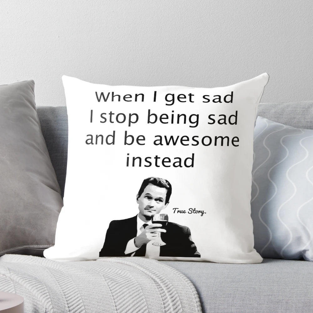 HIMYM Barney Stinson Themed Decorative Pillow
