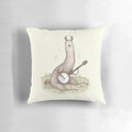 A colorful, whimsical pillow featuring a llama playing a banjo, perfect for adding a touch of musical charm to any space.
