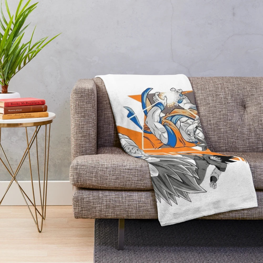 Cartoon parody plush blanket featuring humorous pop culture caricatures