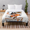 Cartoon parody plush blanket featuring humorous pop culture mashup design