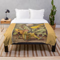 Cicely Mary Barker Dandelion Fairy illustration on a soft plush blanket
