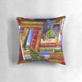 Colorful Pillow Featuring Whimsical Fantasy Characters and Cookies