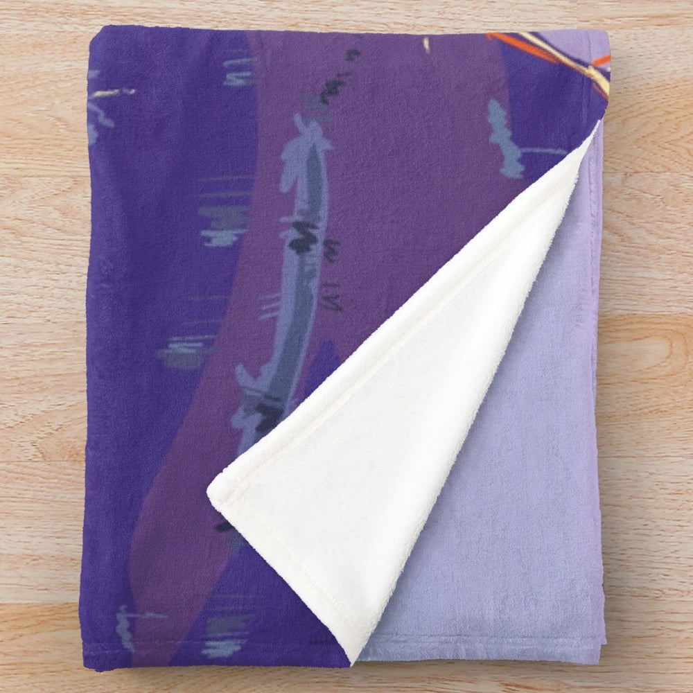 Soft plush blanket featuring the fantasy character Alarik the Elven Hero