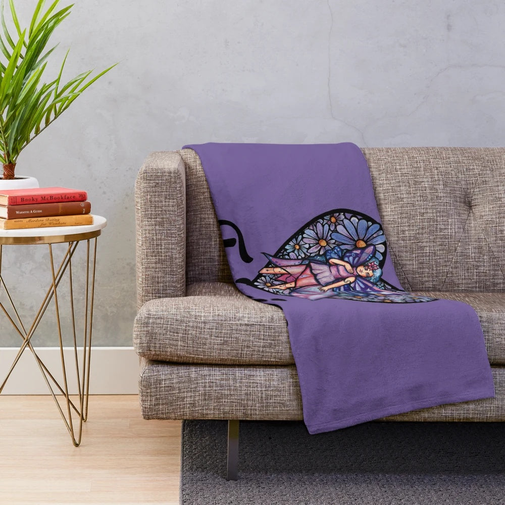 I Believe in Fairies Plush Blanket with Cute Fairy Design