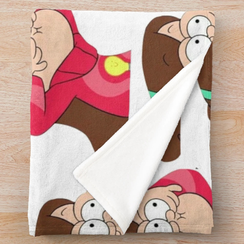 Mabel Pines from Gravity Falls cartoon character on a plush blanket