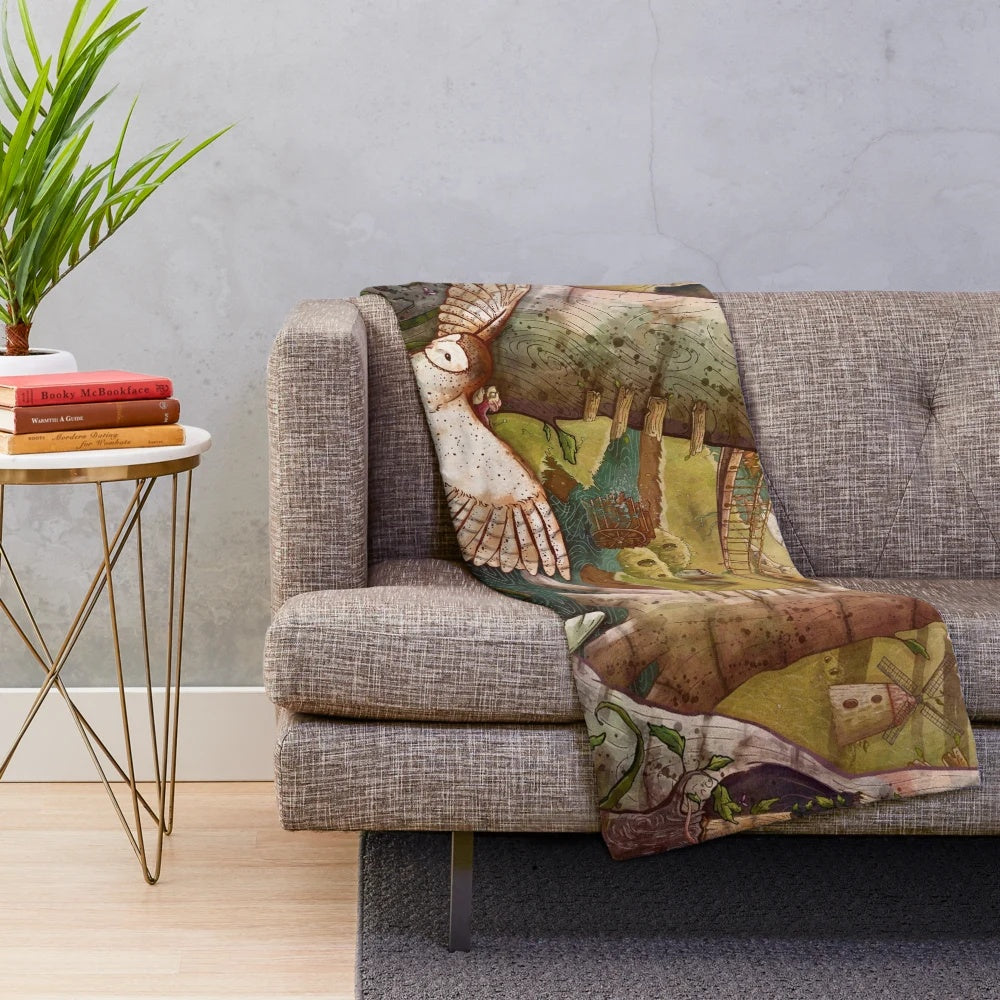 Cozy mouse guard fan art plush blanket with woodland creatures