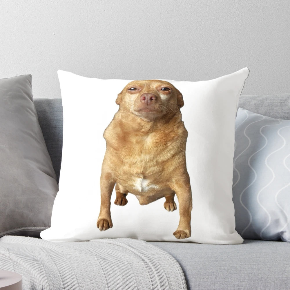 A cozy, mouse-shaped pillow with a playful, humorous design