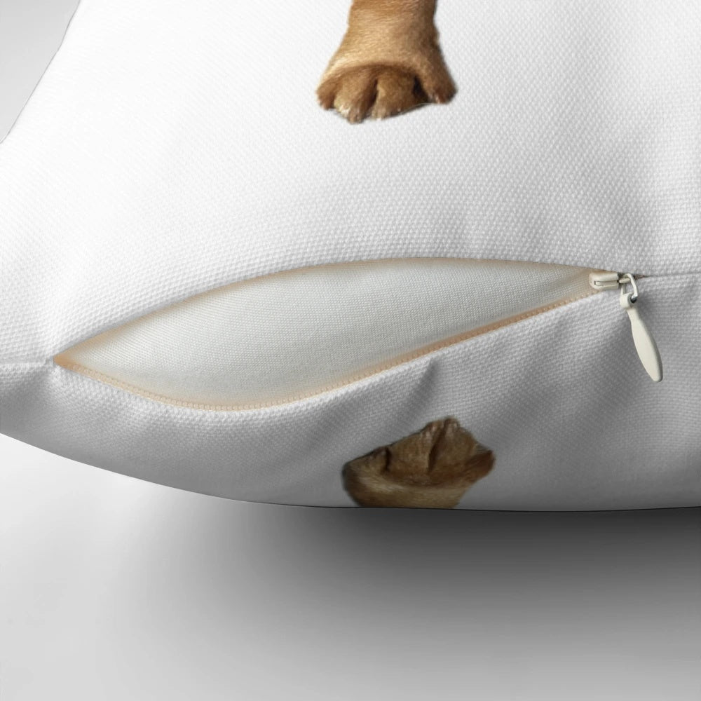 A cozy, mouse-shaped pillow with a playful, humorous design