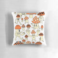 Vibrant and charming mushroom character pillow with a bold, nature-inspired design.