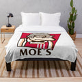 Cartoon parody plush blanket featuring humorous pop art designs