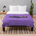 Colorful unicorn plush blanket with whimsical art