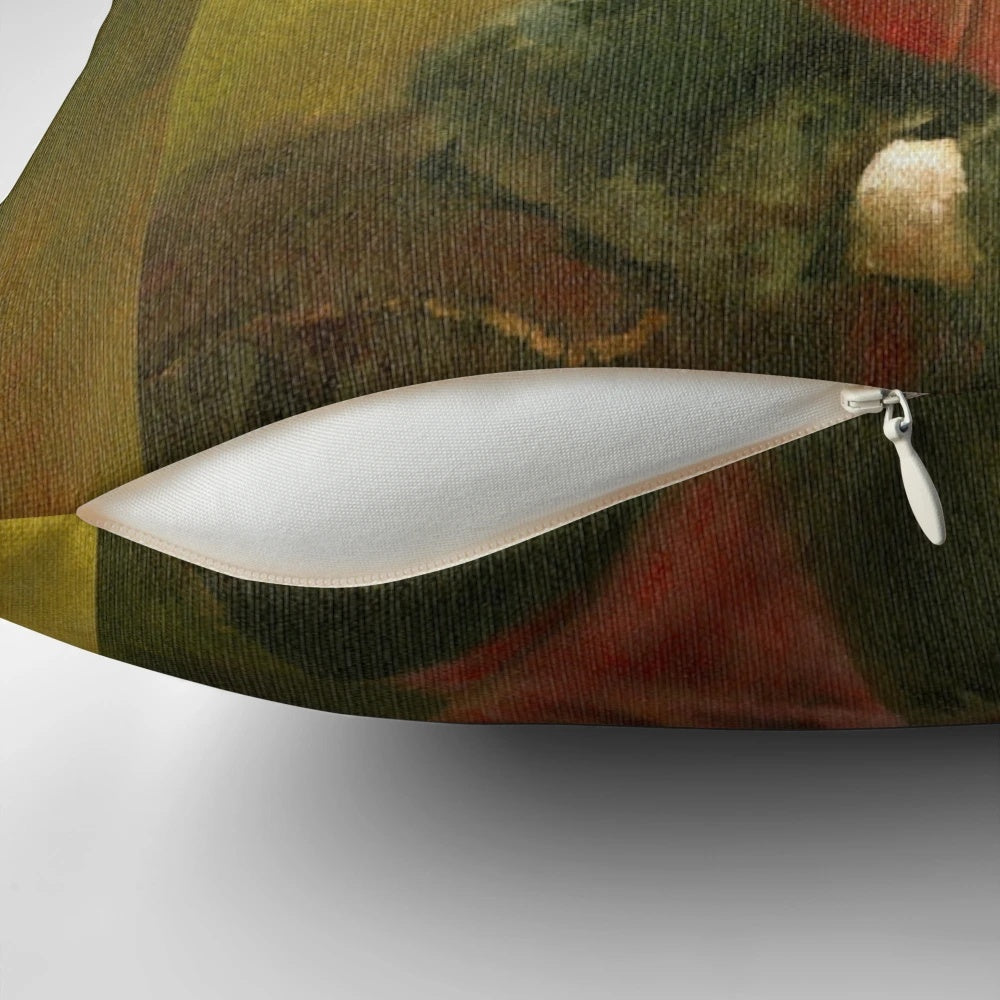 A vintage-inspired rabbit head throw pillow with a whimsical, quirky appeal.