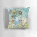 Vintage-style Alice in Wonderland-inspired decorative throw pillow