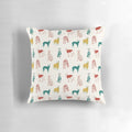 Whippet breed decorative throw pillow with a neutral, minimalist dog pattern design.