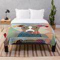 Whippet dog breed inspired plush blanket with geometric cubist pattern
