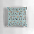 Soft, plush pillow featuring a whippet dog breed pattern