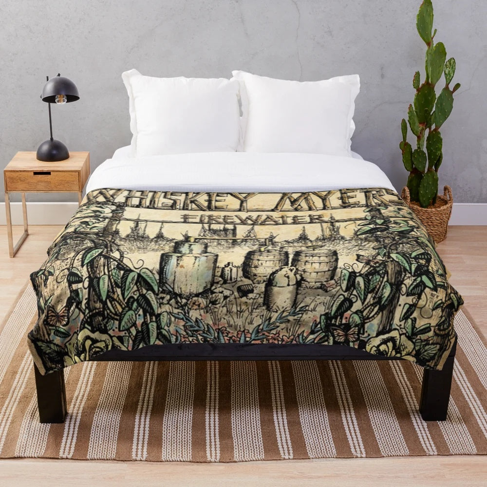 Whiskey Myers Firewater Plush Blanket