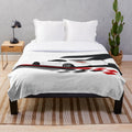 White Nissan 350z Plush Blanket