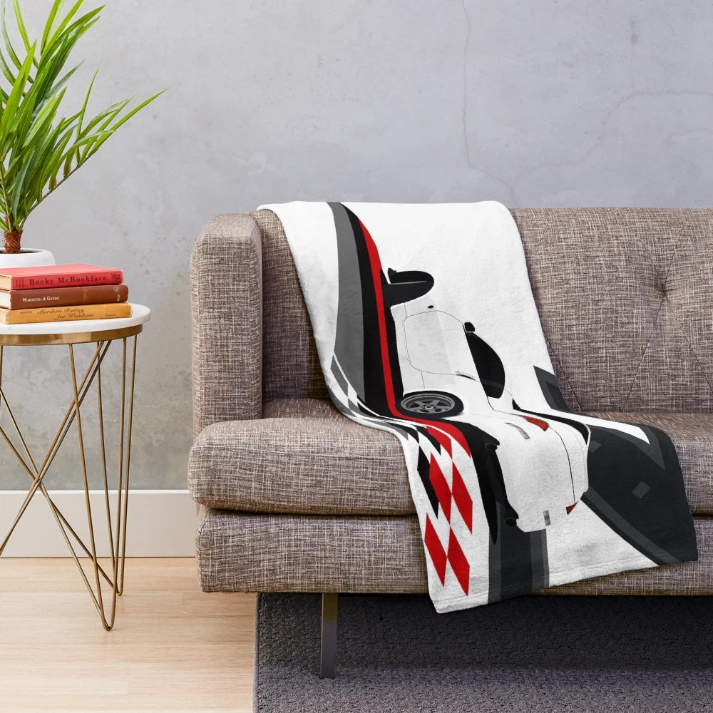 White Nissan 350z Plush Blanket
