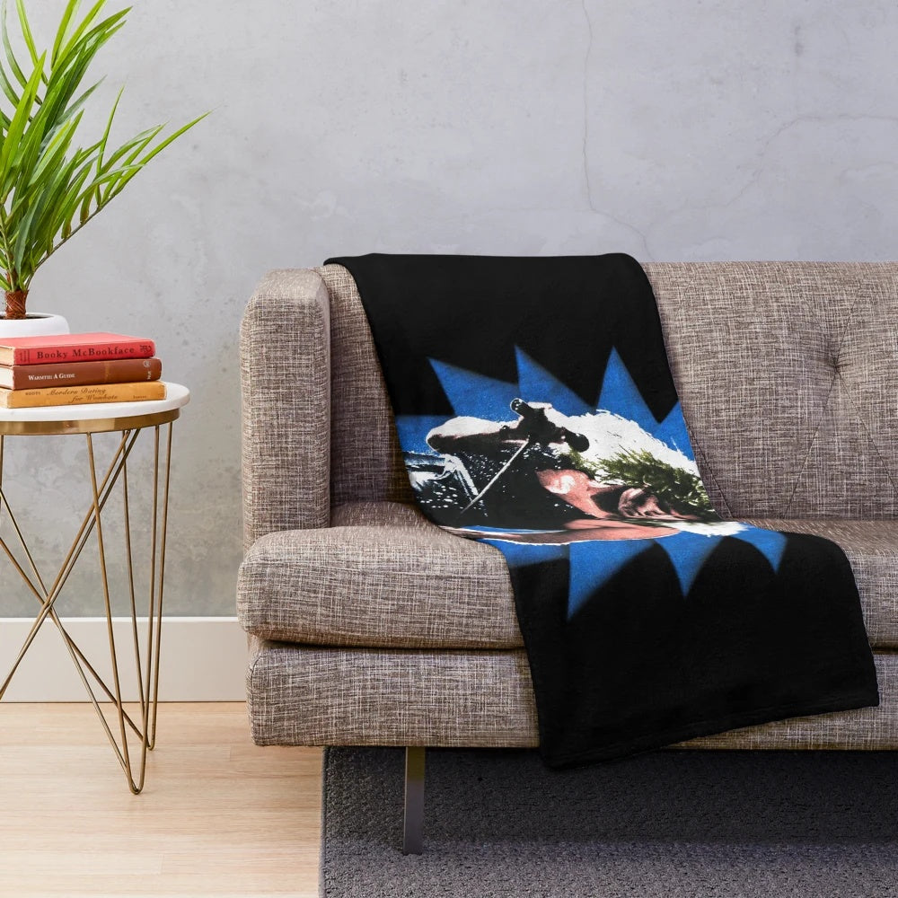 Whitesnake inspired plush blanket with band logo art