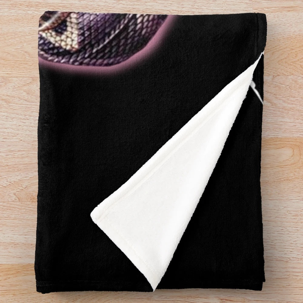 Whitesnake inspired plush blanket featuring the band's logo and artwork