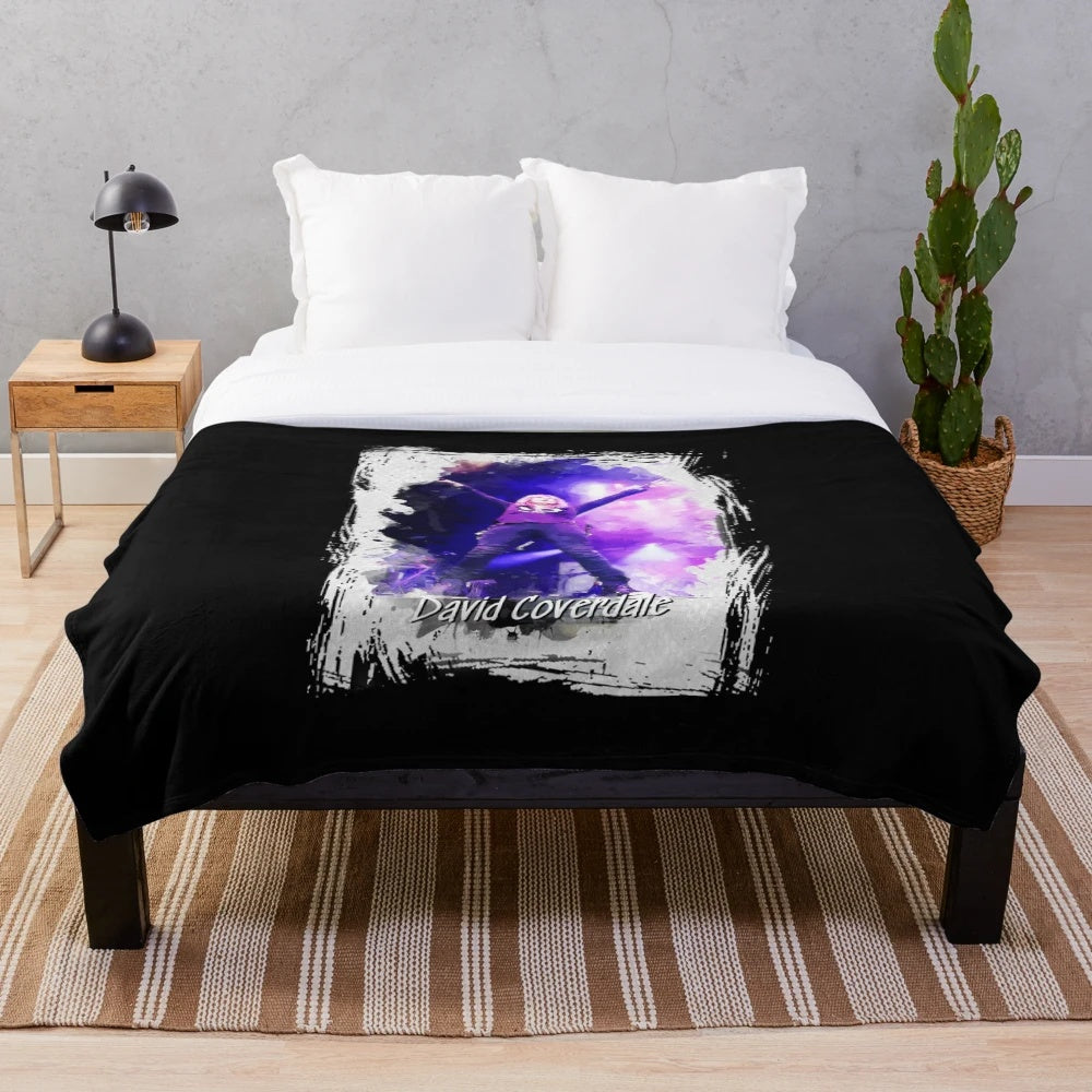 Whitesnake inspired plush blanket featuring the band's logo and imagery