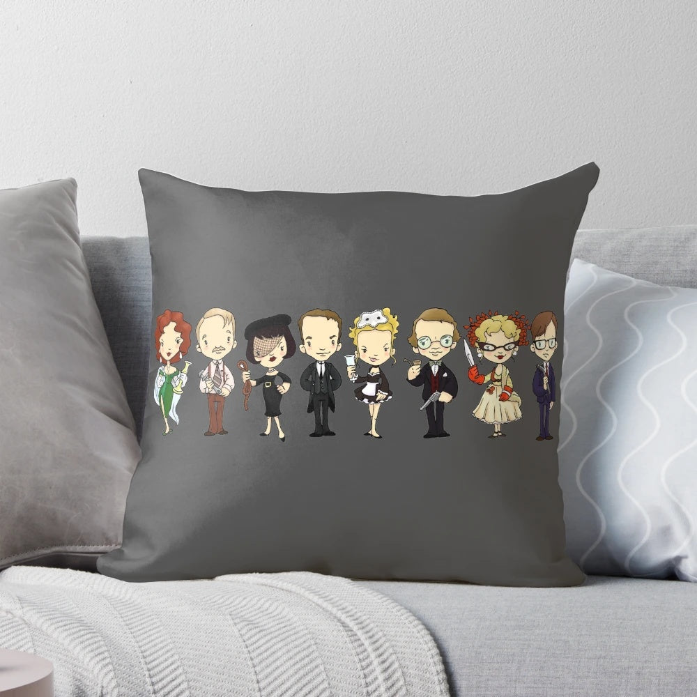 Plush Whodunit Mystery Pillow Inspired by the Classic Cluedo Board Game