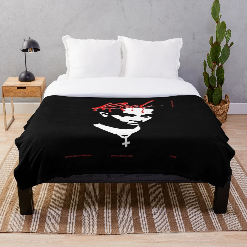 Whole Lotta Red inspired Playboi Carti plush blanket