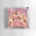 Wicked movie-inspired Glinda pillow featuring the beloved character in pink and green