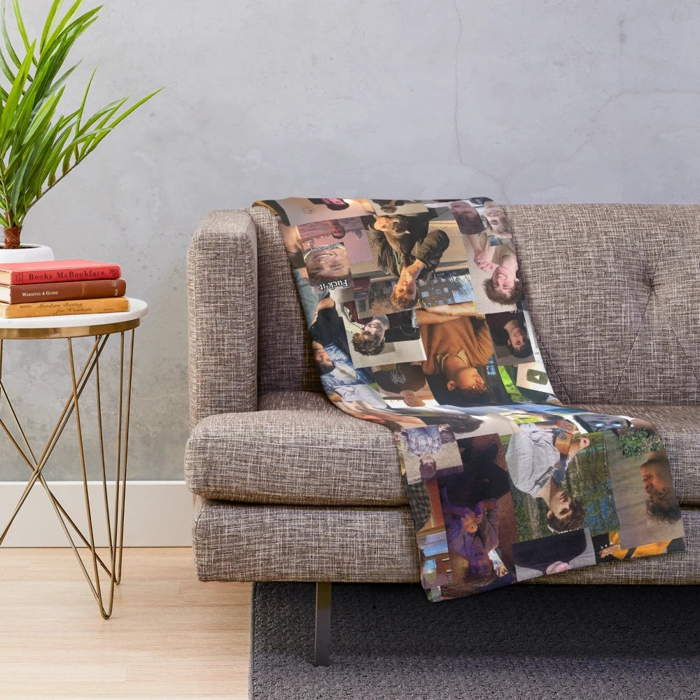 Wilbur Soot inspired collage design plush blanket for Dream SMP fans